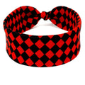 Black & Red Checkered Bandana Headband - Mens & Womens - Shyface
