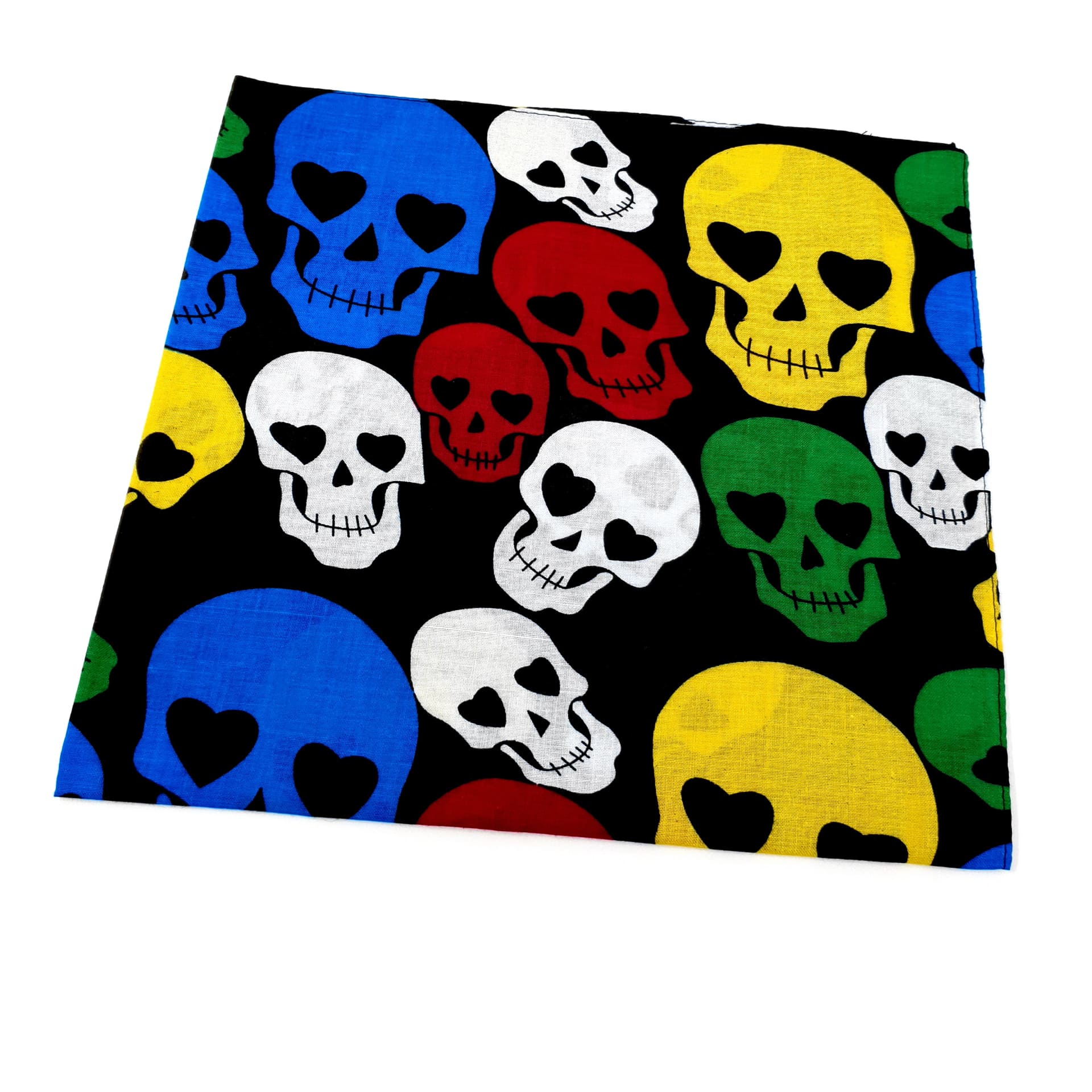 Multicolour Skulls Cotton Bandana - Mens & Womens Bandanas - Shyface