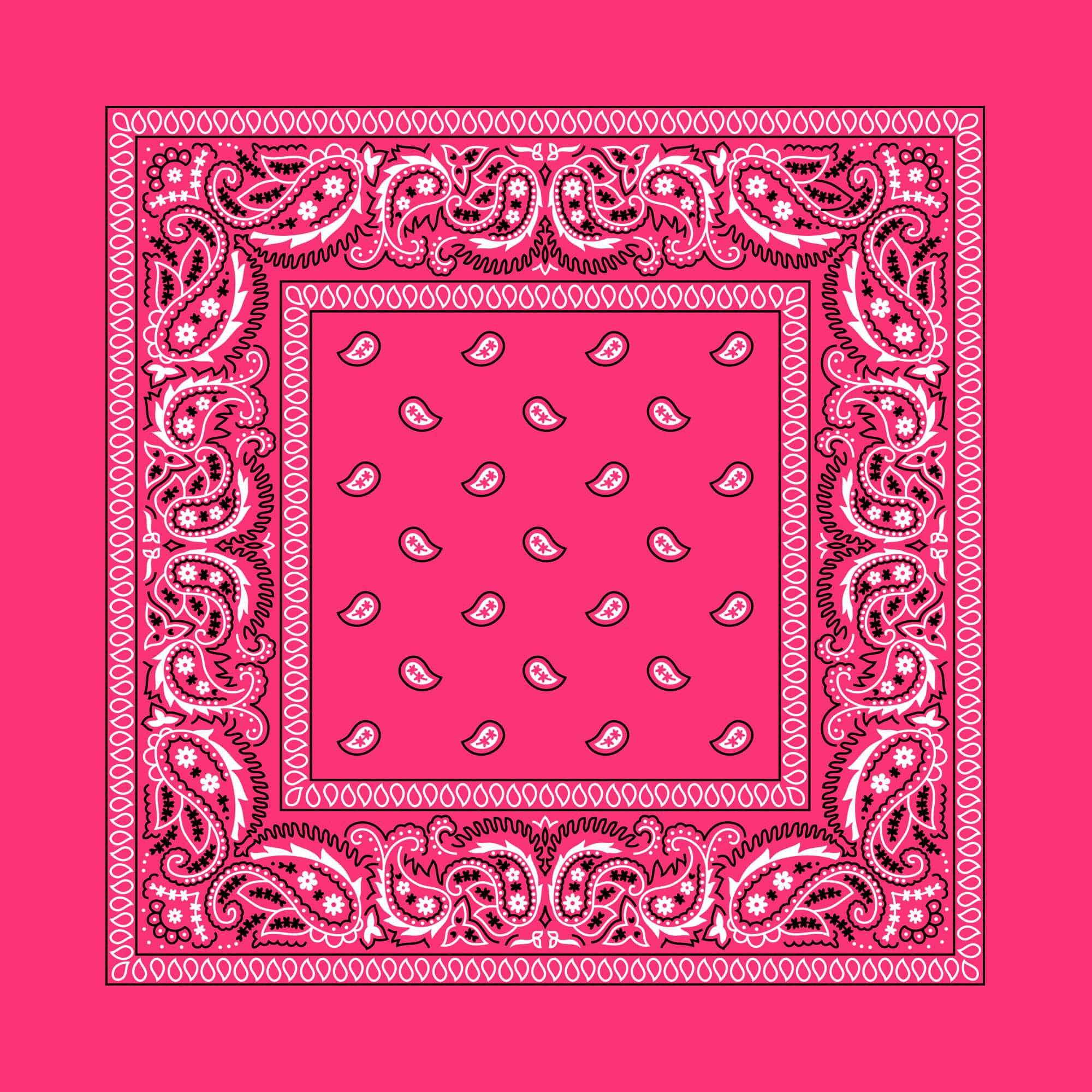 Pink Paisley Cotton Bandana